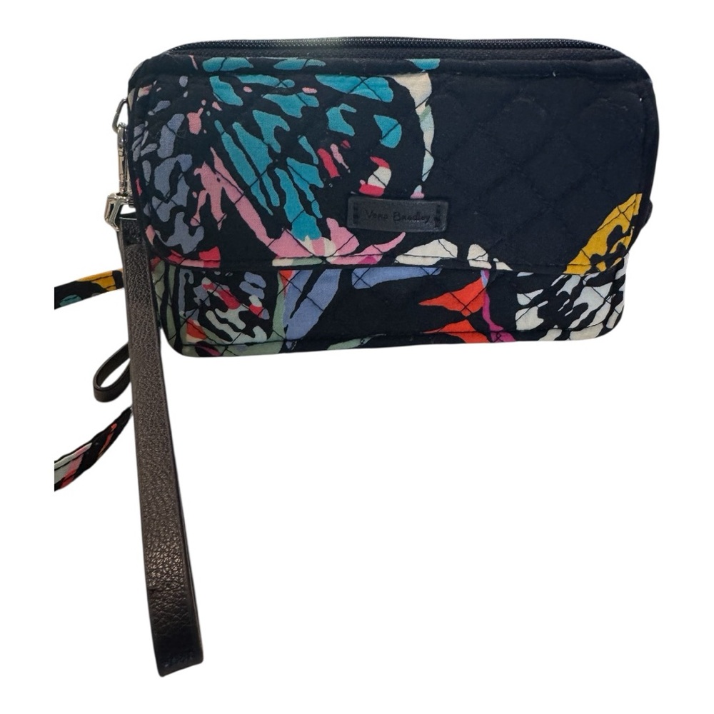Vera Bradley Black Multicolor Wristlet